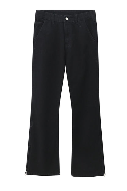 Mid Rise Jeans with Pockets