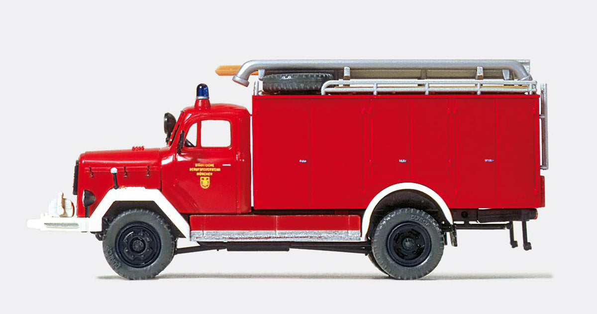 Preiser 31259 HO Magirus SW 2000 Hose Carrier Fire Truck