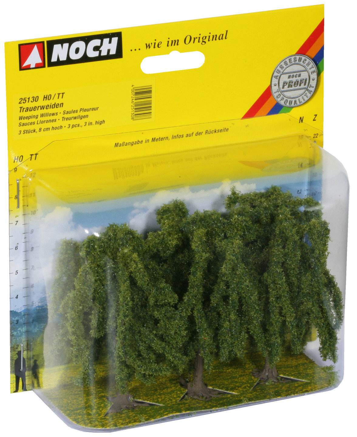 Noch 25130 HO Scale Weeping Willow Trees, 8 cm, Pack of 3