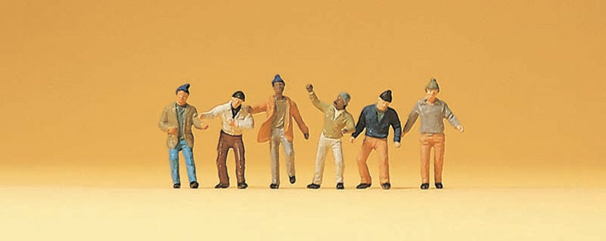 Preiser 79101 N Scale Workers Figure Set (6 Figures)
