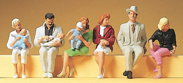 Preiser 45151 G Scale Seated Passengers Figure Set