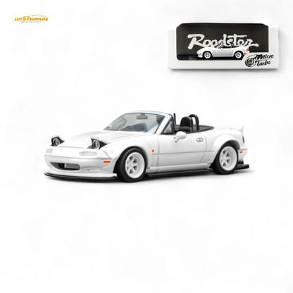 MicroTurbo Custom MX5 Rocket Bunny Metallic White 1:64