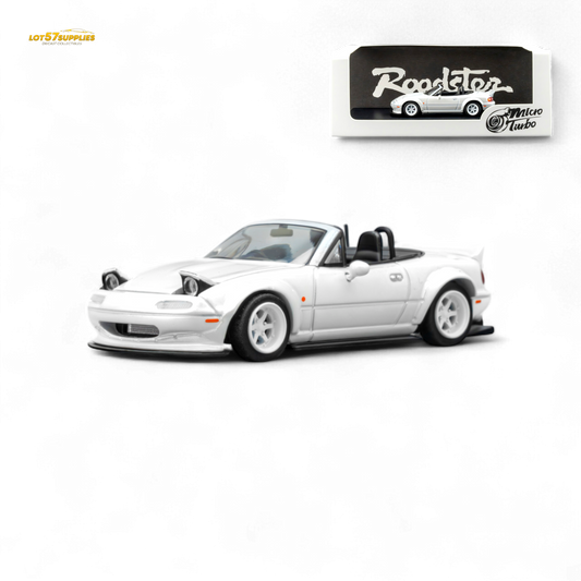 Microturbo Custom MX5 Rocket Bunny - Metallic White 1:64