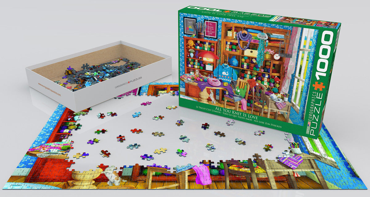 Puzzle: Favorite Pastimes - All you Knit is Love by Paul Normand