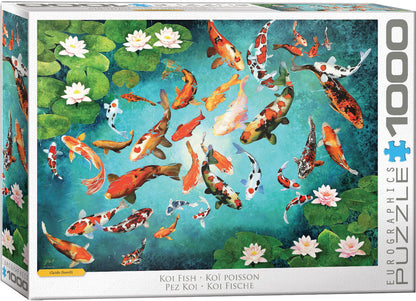 Puzzle: Artist Series - Colorful Koiscape
