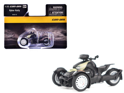 Can-Am Ryker Rally 3-Wheel Motorcycle Sand Storm and Black 1/32 Diecast Model by BRP Models  free shipping USA