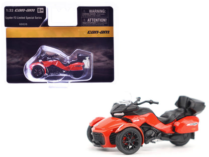 Can-Am Spyder F3 Limited Special Series 3-Wheel Motorcycle Viper Red 1/32 Diecast Model by BRP Models  free shipping USA