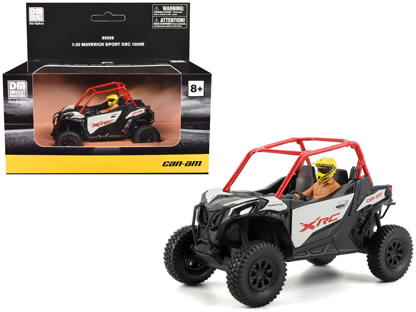 Can-Am Maverick Sport XRC 1000R Red and Gray with Driver Figure 1/32 Diecast Model by BRP Models  free shipping USA