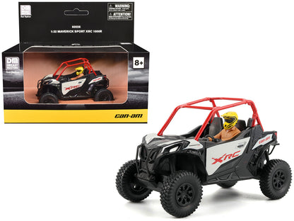 Can-Am Maverick Sport XRC 1000R Red and Gray with Driver Figure 1/32 Diecast Model by BRP Models  free shipping USA