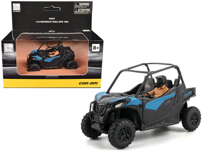 Can-Am Maverick Trail DPS 1000 Blue and Black with Driver Figure 1/32 Diecast Model by BRP Models  free shipping USA