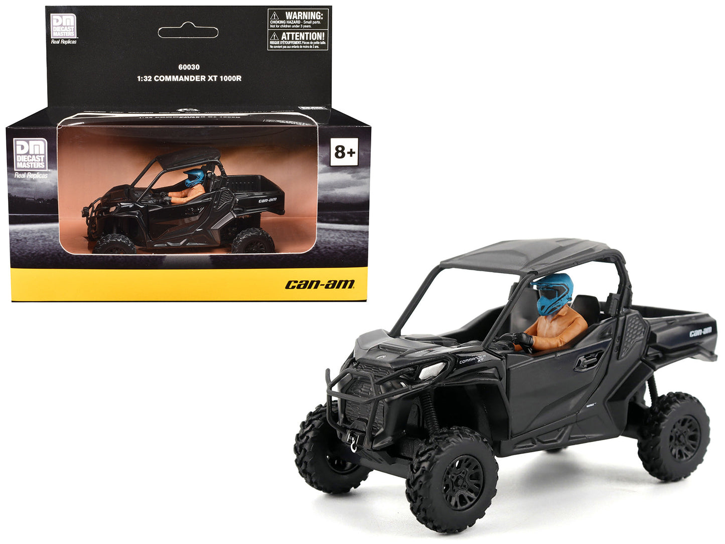 Can-Am Commander XT 1000R Matt Black with Driver Figure 1/32 Diecast Model by BRP Models  free shipping USA