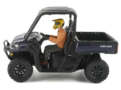 Can-Am Defender XT HD9 Navy Blue and Black with Driver Figure 1/32 Diecast Model by BRP Models