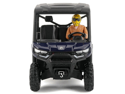 Can-Am Defender XT HD9 Navy Blue and Black with Driver Figure 1/32 Diecast Model by BRP Models