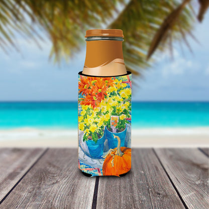Flower - Mums Ultra Beverage Insulators for slim cans 6005MUK by Caroline's Treasures