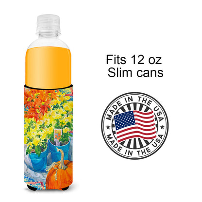 Flower - Mums Ultra Beverage Insulators for slim cans 6005MUK by Caroline's Treasures