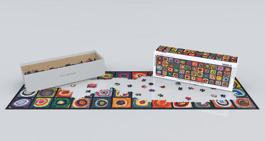 Puzzle: Fine Art Panoramic - Color Study of Squares (Expanded from original) by Wassily Kandinsky