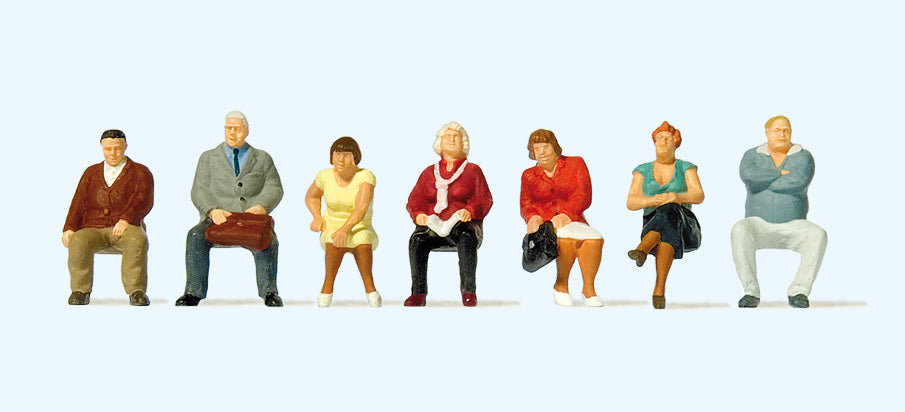 Preiser 10723 HO Scale Seated Passengers Figure Set