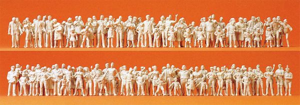 Preiser 16343 HO Scale Unpainted Figure Set Passers-by/Spectators