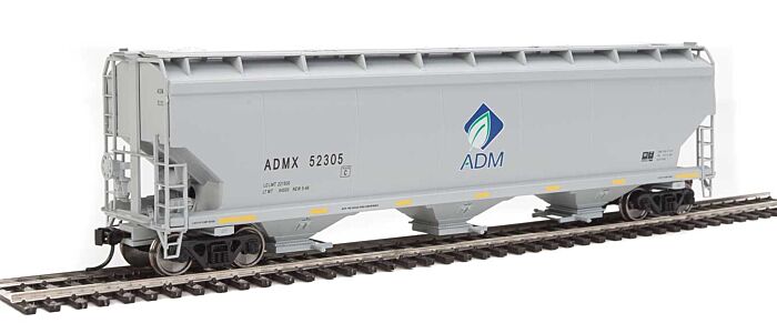 Walthers Mainline 7683 HO Scale 60' NSC 5150 3-Bay Covered Hopper - Ready to Run -- Archer-Daniels-Midland ADMX #52305