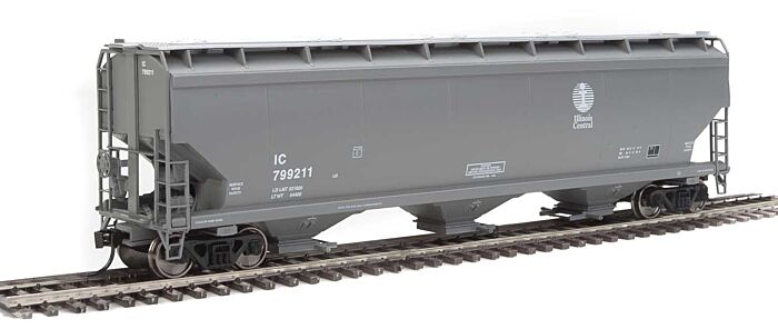 Walthers Mainline 7705 HO Scale 60' NSC 5150 3-Bay Covered Hopper - Ready to Run -- Illinois Central #799211