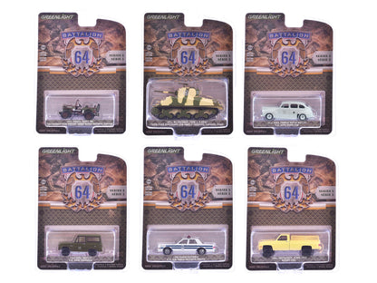 "Battalion 64" Series 5 Set of 6 pieces 1/64 Diecast Models by Greenlight  free shipping USA