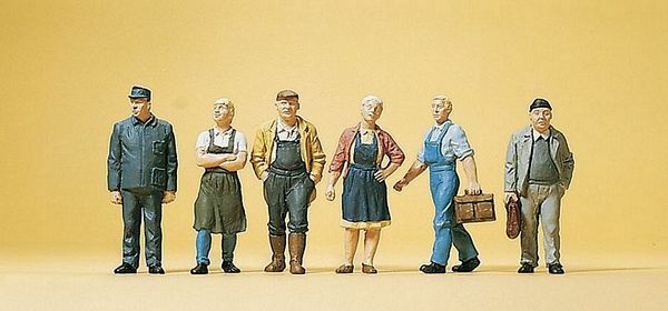 Preiser 10472 HO Scale Pedestrians Village Workers