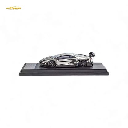 Star Model 1:64 Aventador LBWK LP700-4 Chrome Silver 1:64