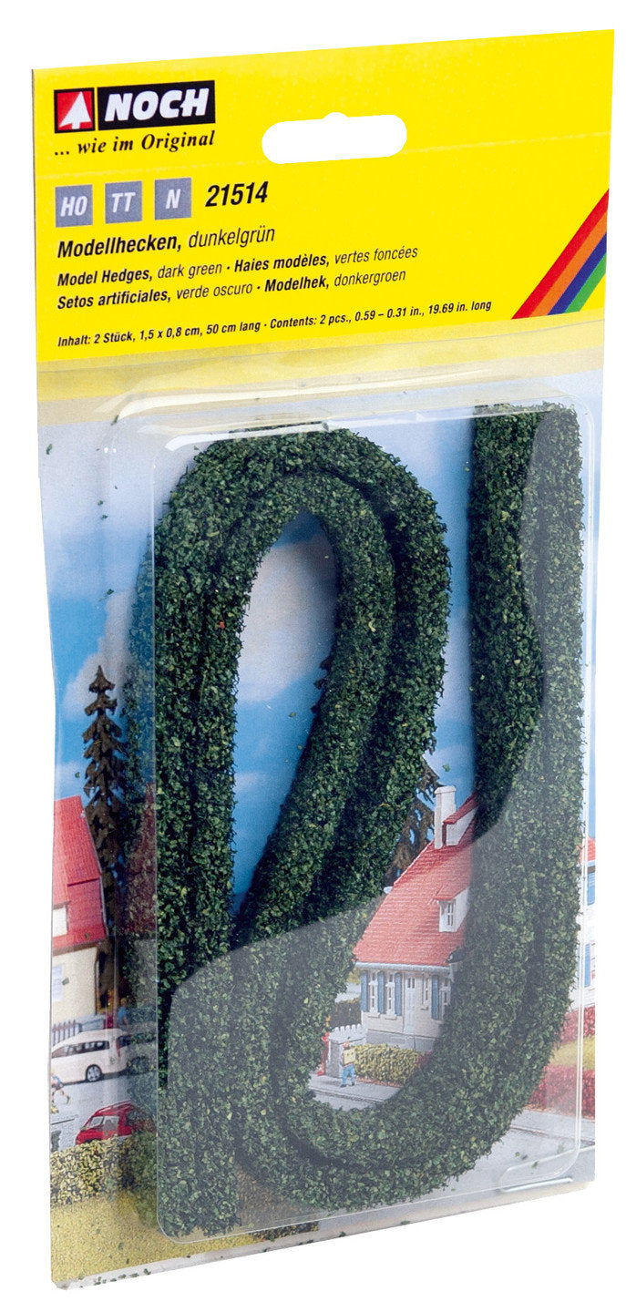Noch 21514 All Scale Model Hedges, Dark Green, 2-Pack