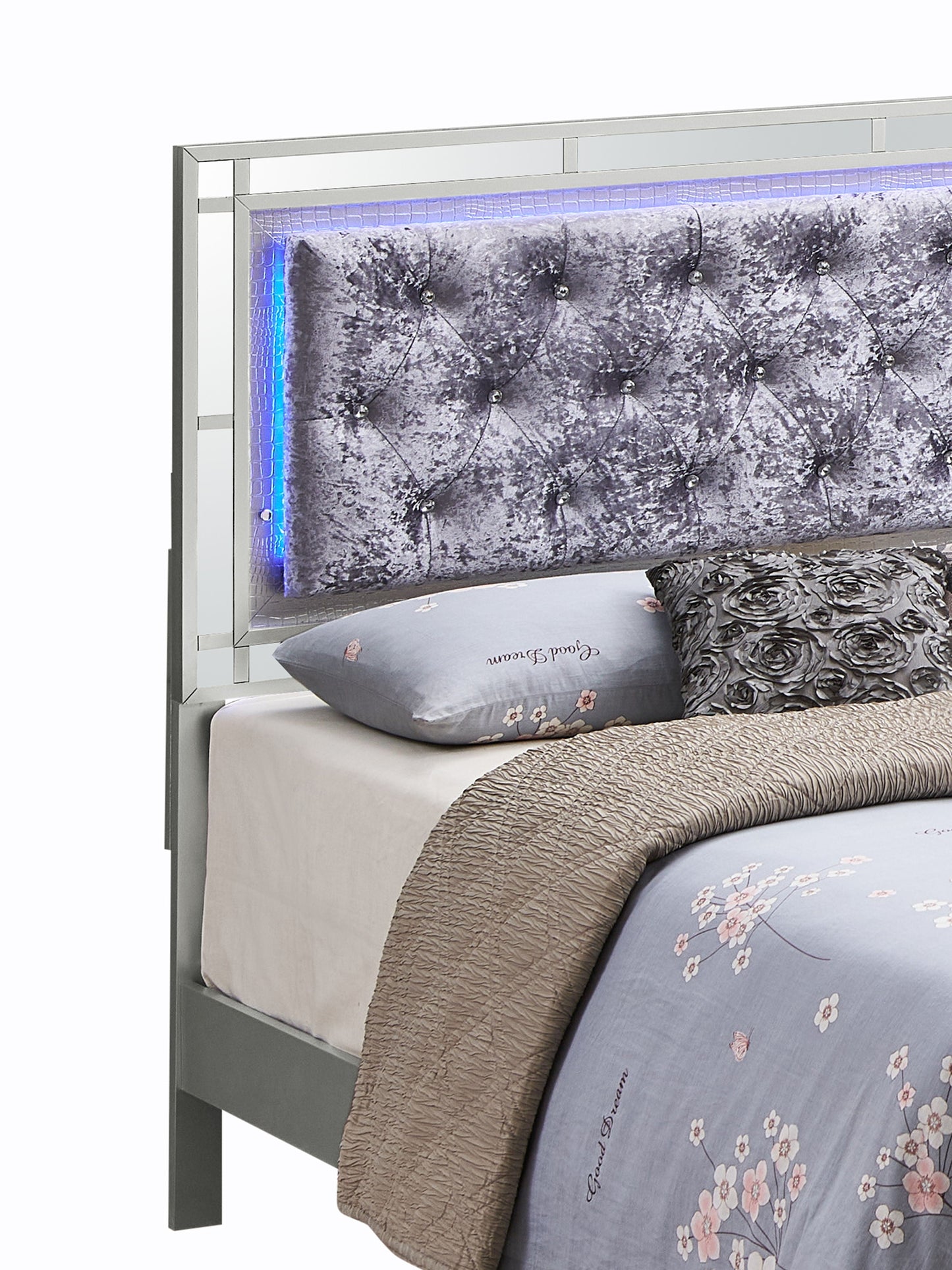 Madison - Upholstered Bed With LED by Couch.com