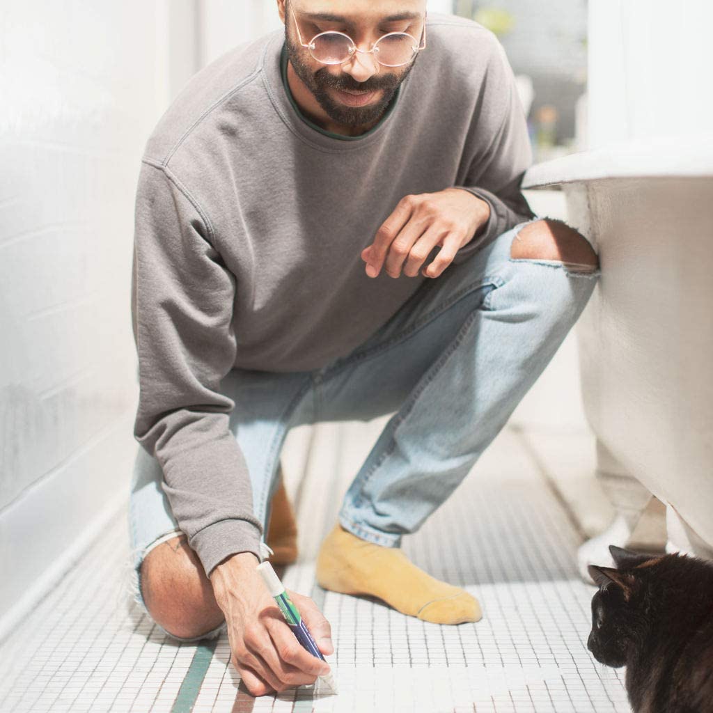Grout Pen Beige Tile Paint Marker: Waterproof Tile Grout Colorant and Sealer Pen _mktp44 by Js House