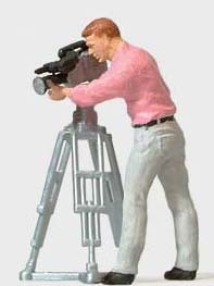 Preiser 28086 HO Scale Individual Figures, Working People Camera Man