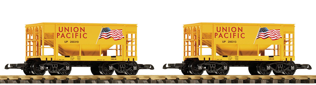 Piko 38950 G Scale Union Pacific Ore Car, Flag, 2-Pack