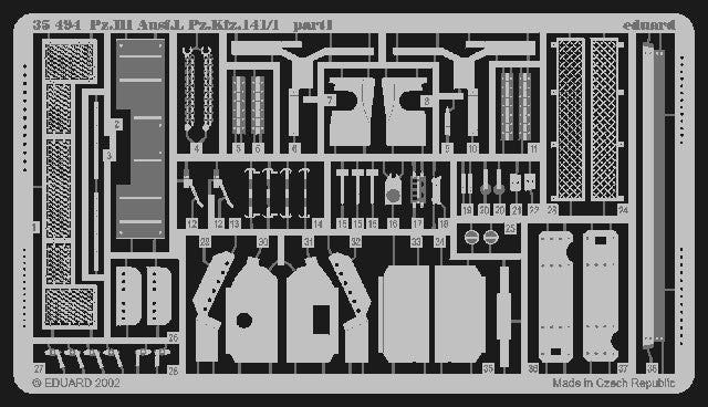 Eduard 35494 1/35 Armor- Pz III Ausf L PzKfz 141/1 for TAM
