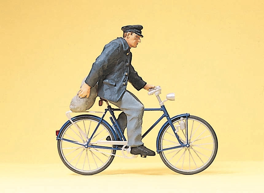 Preiser 45067 G Scale Farmer on a Bicycle Figure