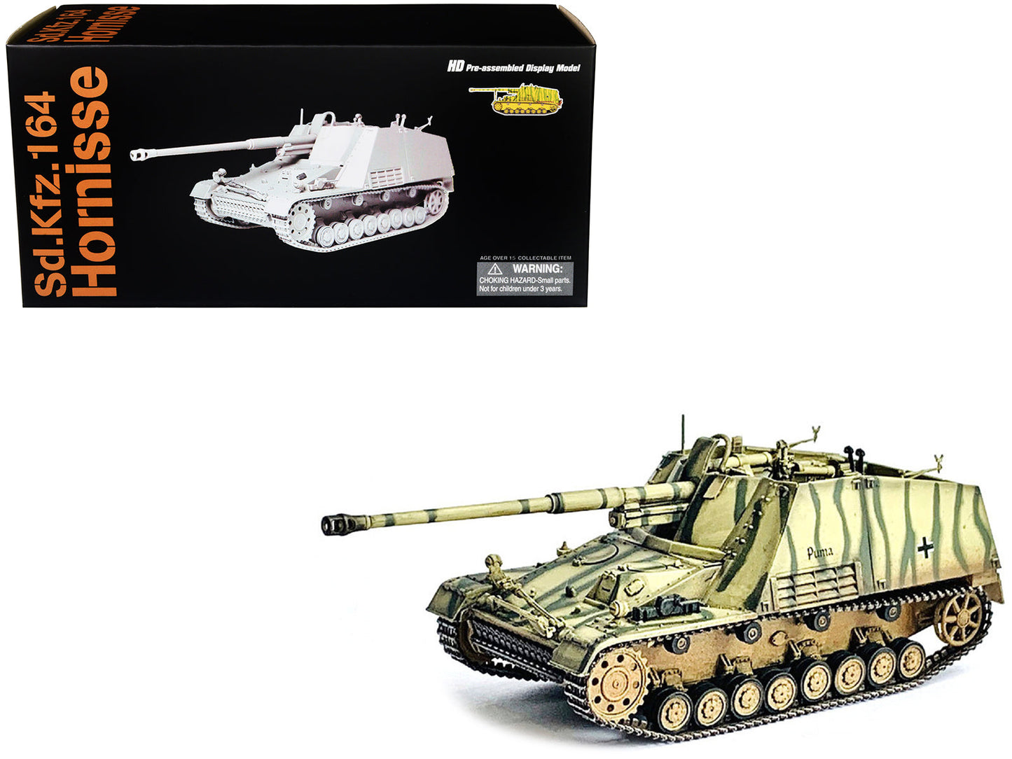 German Sd.Kfz.164 Hornisse "Nashorn" Armored Vehicle "Puma German Army" "NEO Dragon Armor" Series 1/72 Plastic Model by Dragon Models  free shipping USA