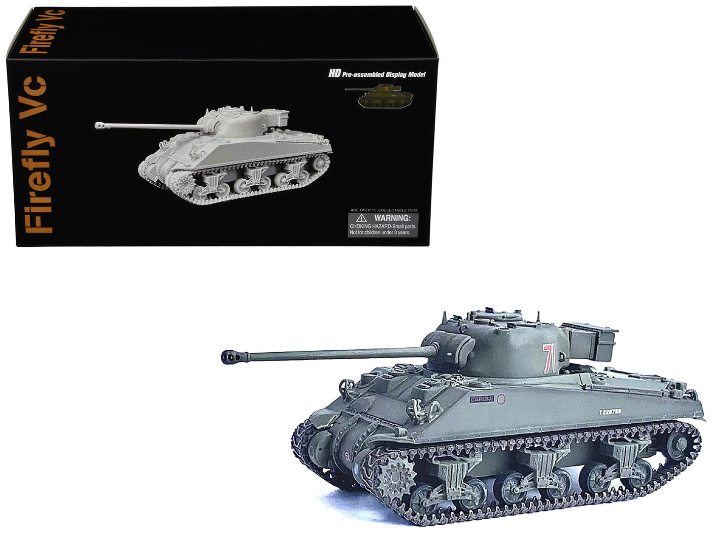 British Sherman Firefly Vc Tank #71 "13th/18th Royal Hussars Armoured Brigade Normandy France" (1944) "NEO Dragon Armor" Series 1/72 Plastic Model by Dragon Models  free shipping USA