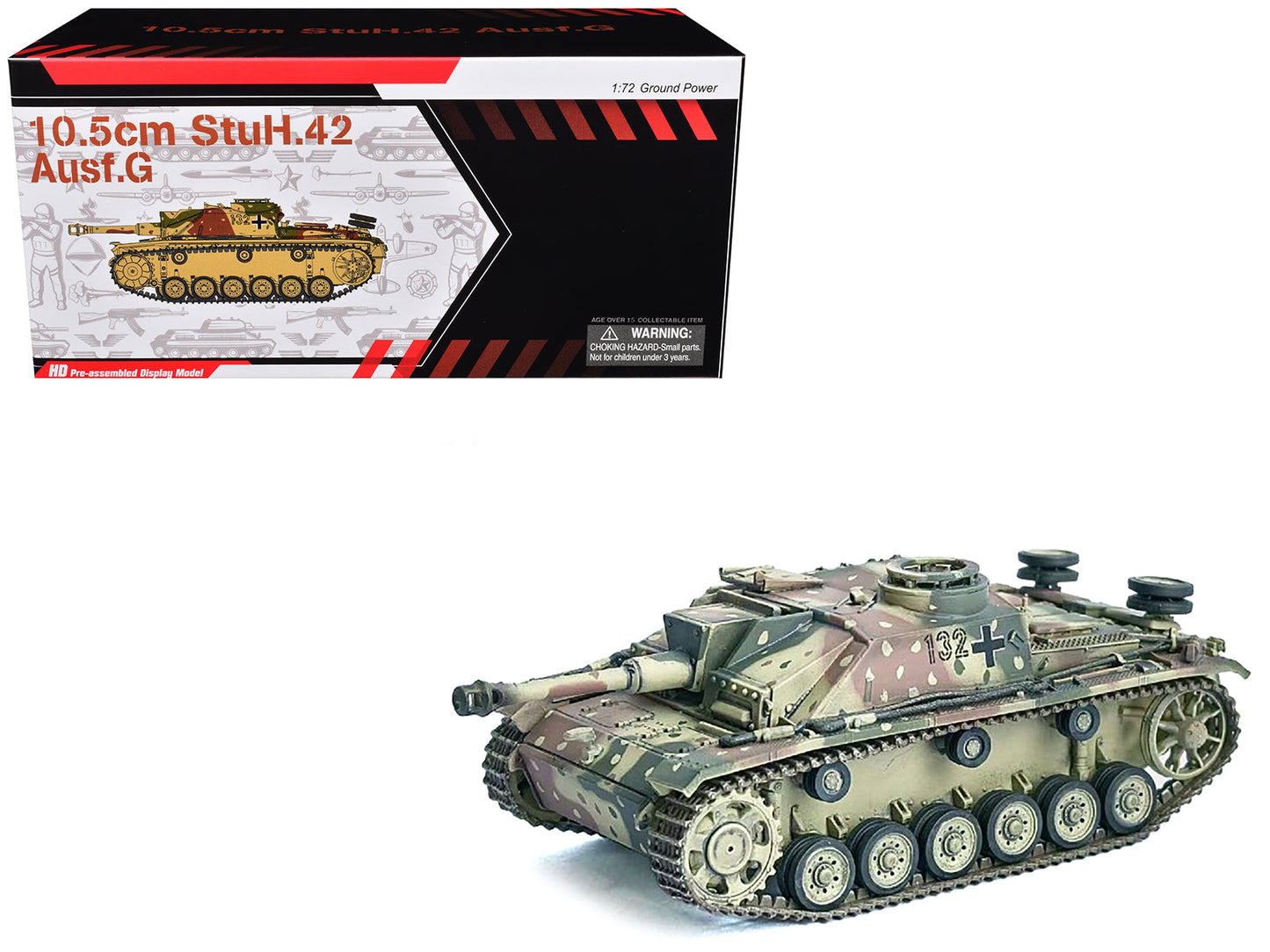 Germany 10.5cm StuH.42 Ausf. G Tank "Unidentified Unit Ardennes" (1944) "NEO Dragon Armor" Series 1/72 Plastic Model by Dragon Models  free shipping USA