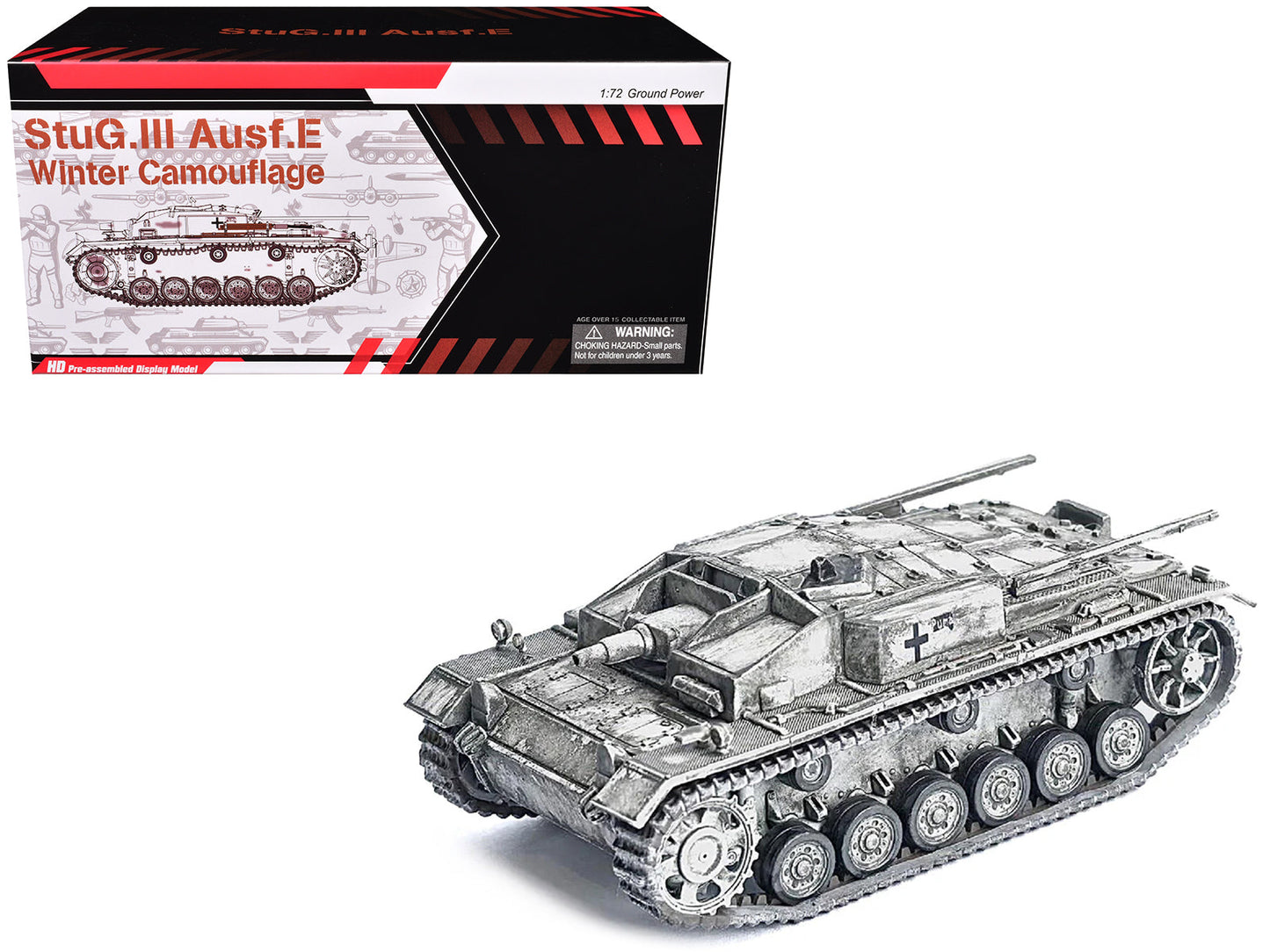 Germany StuG. III Ausf.E Tank Winter Camouflage "StuG.Abt. 202 Russia" (1942) "NEO Dragon Armor" Series 1/72 Plastic Model by Dragon Models  free shipping USA