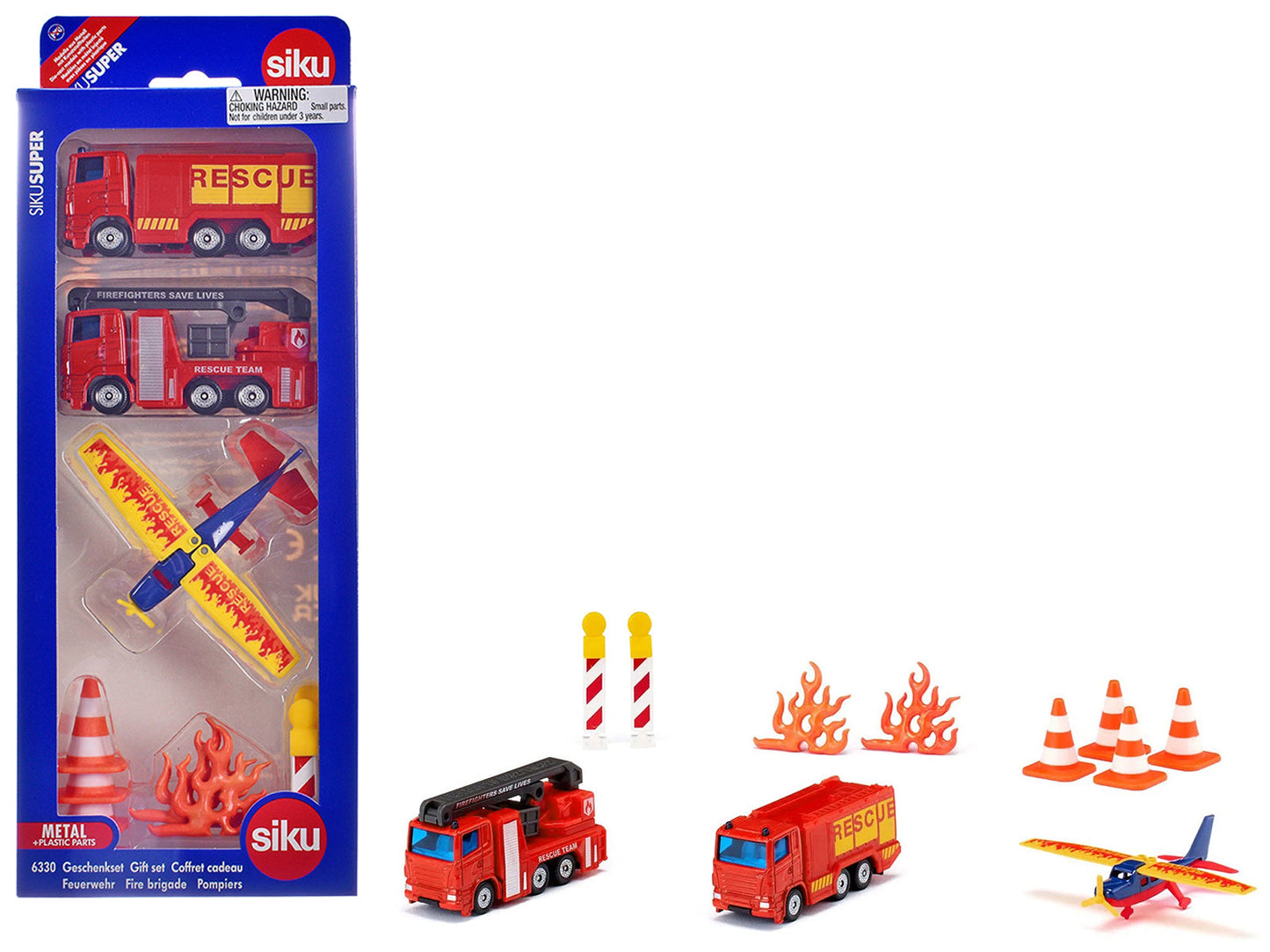 Fire Brigade 11 piece Set Diecast Models by Siku  free shipping USA