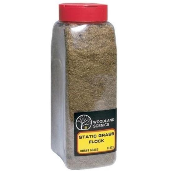 Woodland Scenics FL633 Static Grass Flock Burnt Grass 32 oz Train Scenery