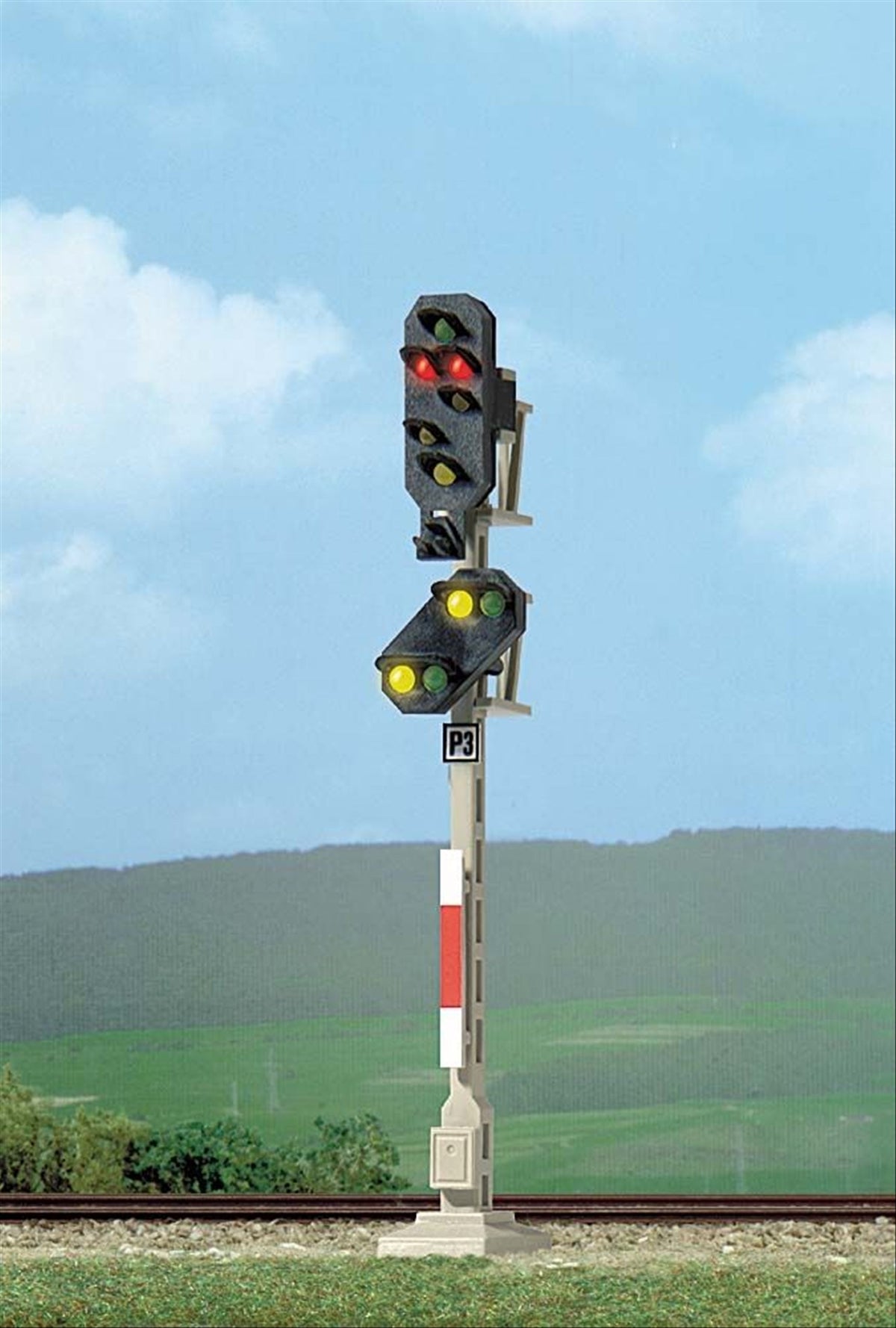 Busch 5834 HO Scale Departure Signal w/Pre-Warning & 10 LEDs