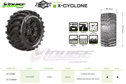 Louise R/C MFT X-Cyclone X-MAXX XRT Sport Monster Truck Tires 24mm Hex (2) LT3298B