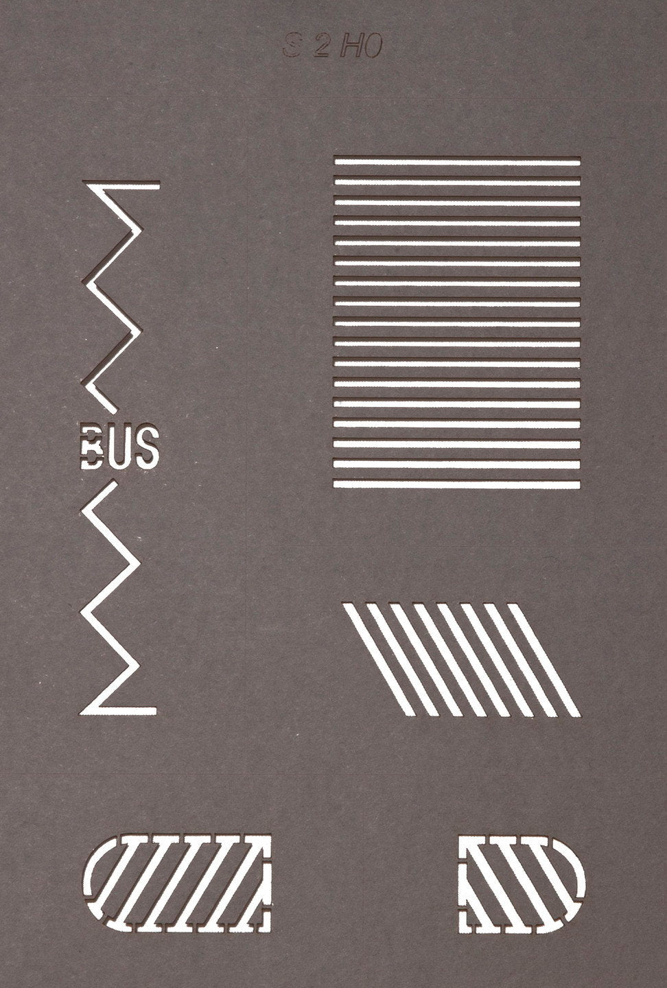 Noch 60745 HO Scale Street Marking Stencils, 5 Stencils/43 Symbols