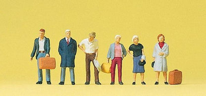 Preiser 10504 HO Scale Passengers Standing pkg(6)