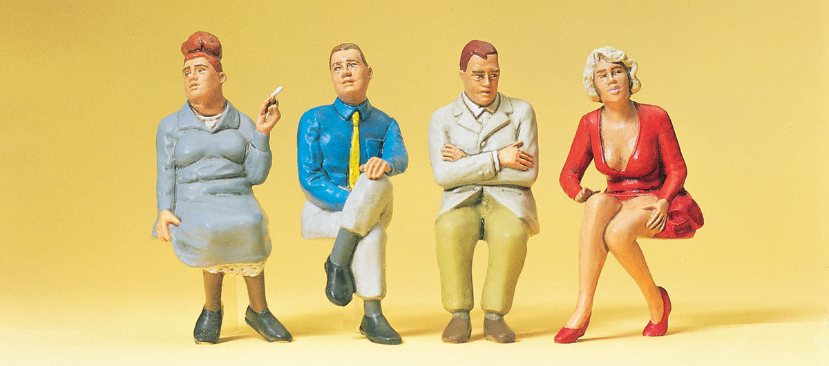 Preiser 65352 O Scale Seated Travellers #3 Figure Set