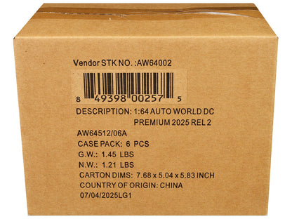 Auto World Premium 2025 Release 2 Set A of 6 pieces 1/64 Diecast Model Cars by Auto World