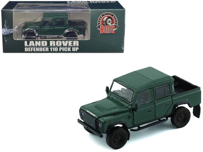 Land Rover Defender 110 Pickup Truck Green with Extra Wheels 1/64 Diecast Model Car by BM Creations  free shipping USA