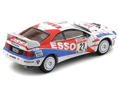 Toyota Celica GT-Four #21 Gilberto Pianezzola - Loris Roggia "Rallye Sanremo - Rallye d'Italia" (1996) with Extra Wheels 1/64 Diecast Model Car by BM Creations