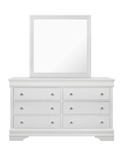 Shaker - Crocodile Metallic Mirror - White by Couch.com