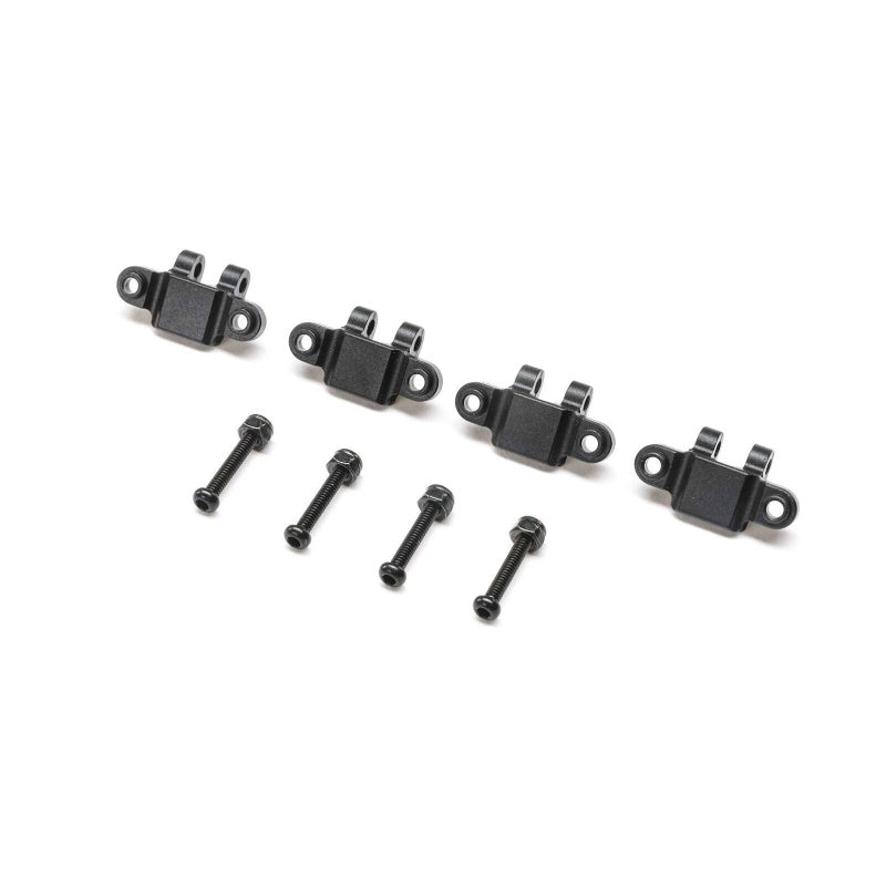 Team Losi Racing TLR314009 Lower Shock Mount, Aluminum, BLK (4): Mini LMT